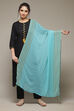 Sea Green Cotton Blend Woven Dupatta image number 0